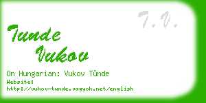 tunde vukov business card